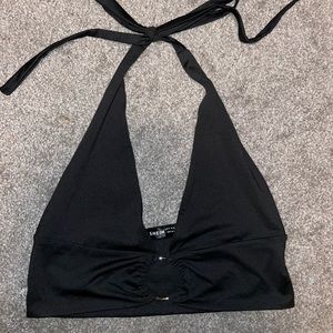 Black cropped top